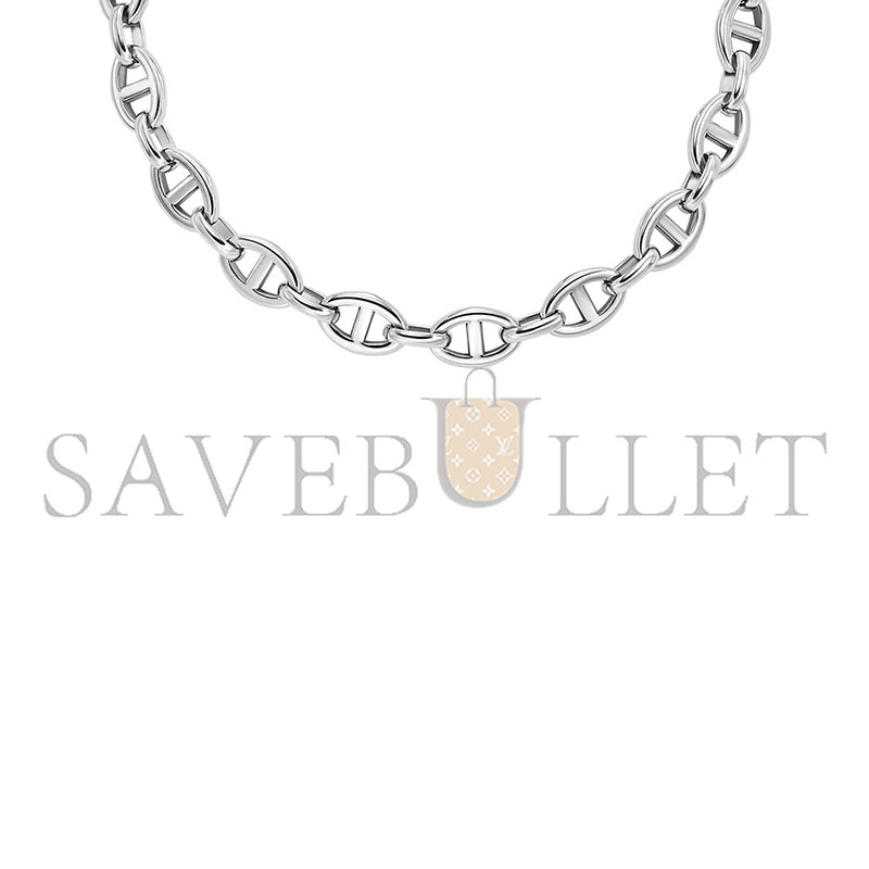 HERMÈS D-LINK STAINLESS STEEL CHAIN NECKLACE 